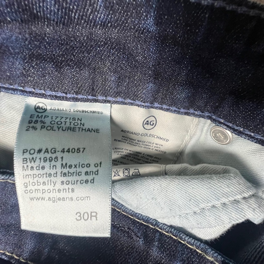 AG Adriano Goldschmied The Legging Ankle Jeans Dark Wash Size 30R - Picture 5 of 6